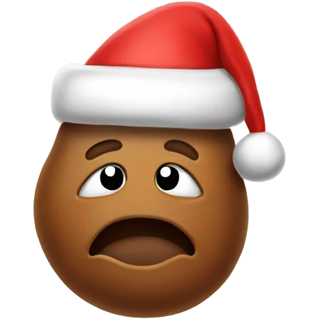 Poop with Santa hat emoji