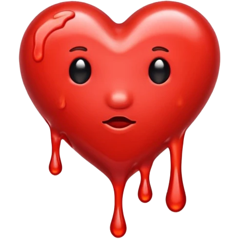 melting red heart  emoji