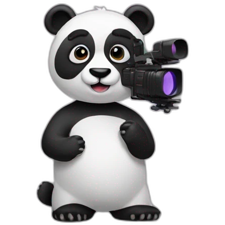 Panda filmmaking emoji