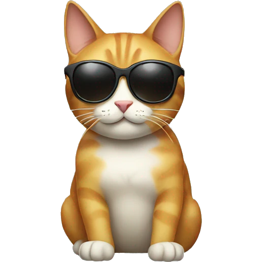 Cat with sunglasses emoji