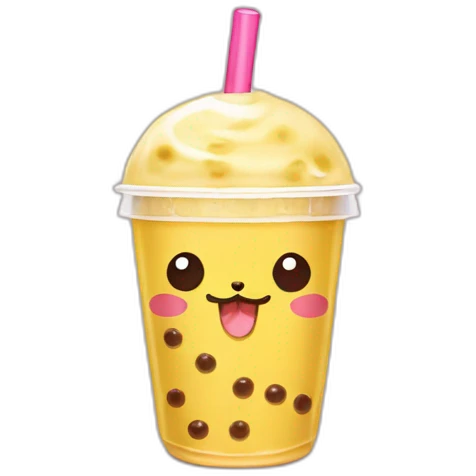 Bubble tea pompompurin emoji