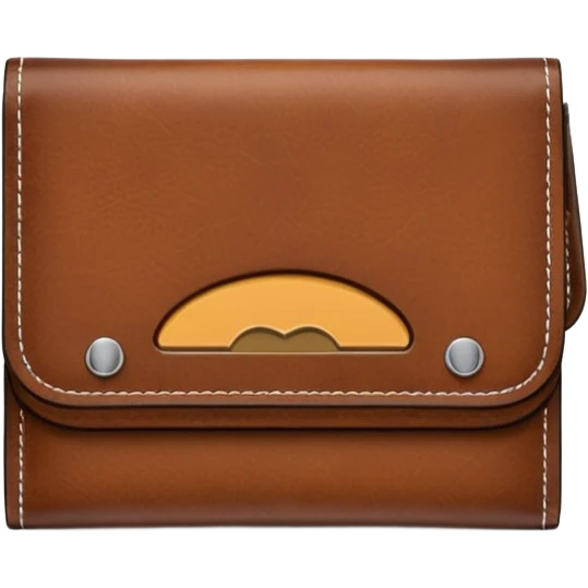 classic foldable leather wallet.
 emoji