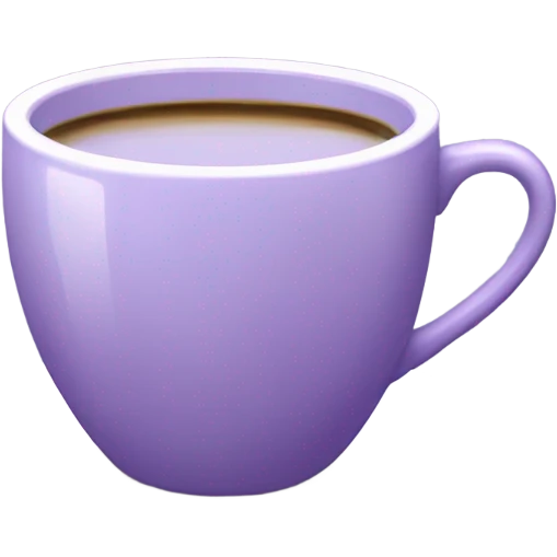 Lavender cup of coffee emoji
