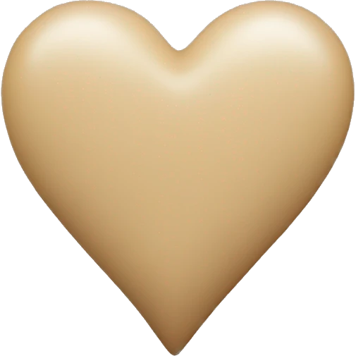 Beige heart  emoji