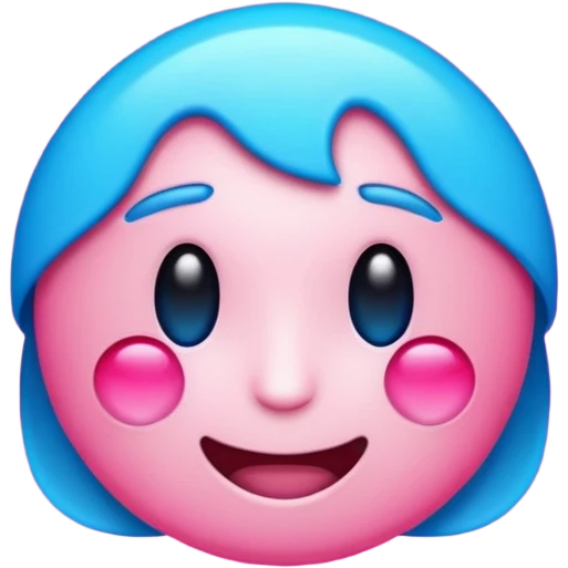 Generate emoji with text LFR and use electrict pink and blue color emoji