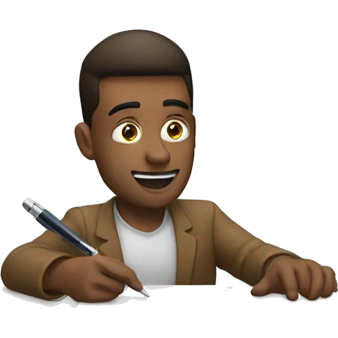 signing contract  emoji