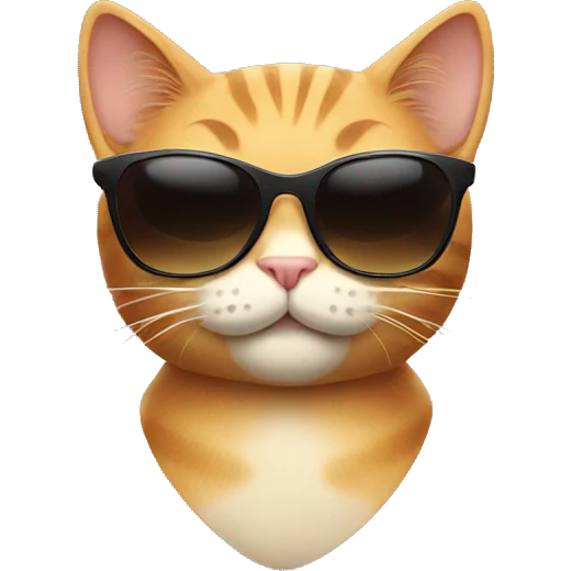 Cat with sunglasses emoji