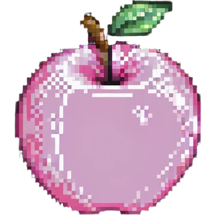 A pink apple emoji
