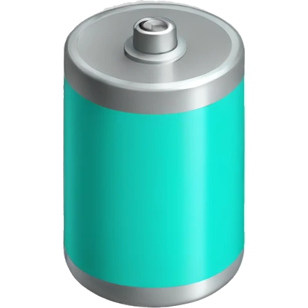 turquoise battery emoji