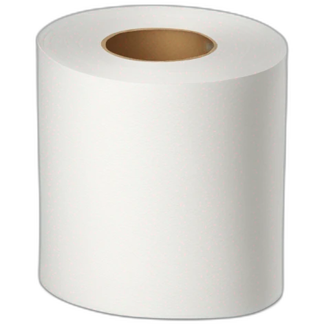Standing toilet paper awkward face emoji