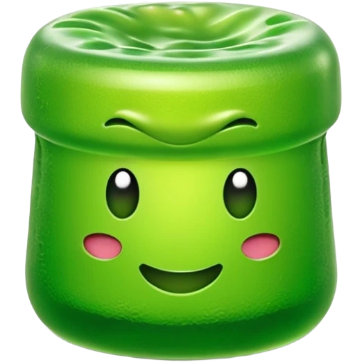 Green gross gelatin in a mold emoji