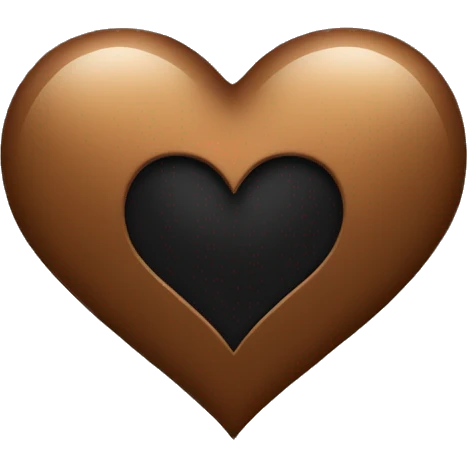 Black-And-bronze-Heart-Emoji emoji