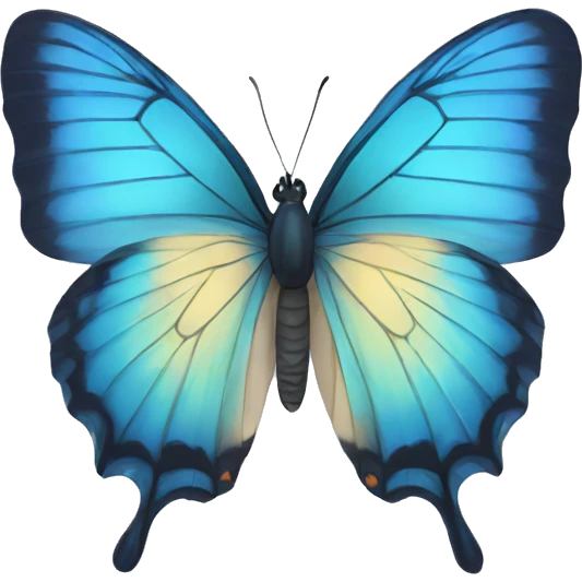 blue colored butterfly emoji