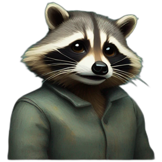 Racoon van gogh emoji