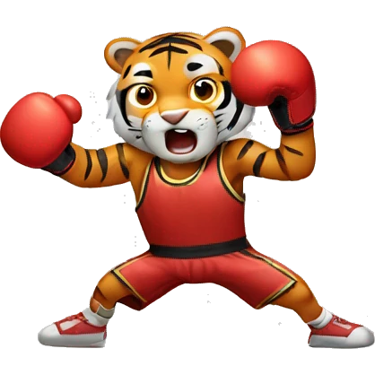Tiger boxing  emoji