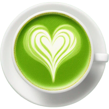 Matcha green heart emoji