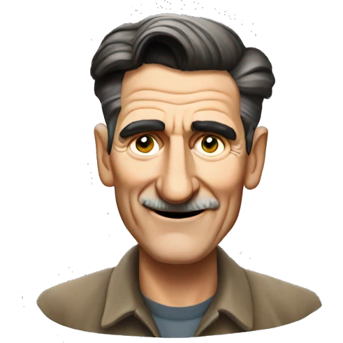 George Orwell smiling  emoji