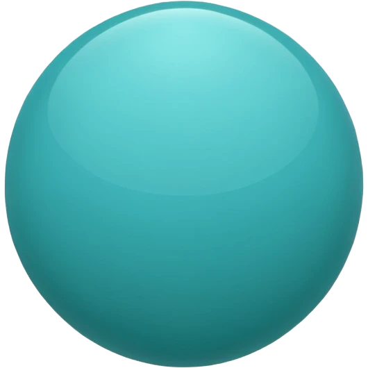 turquoise color sphere emoji