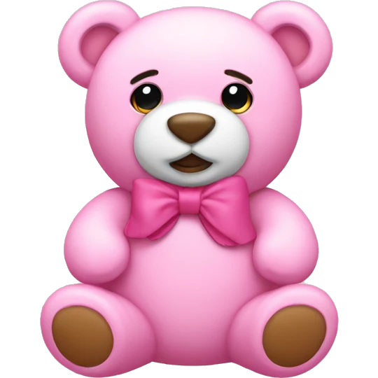 rosa Teddy mit Schleife  emoji