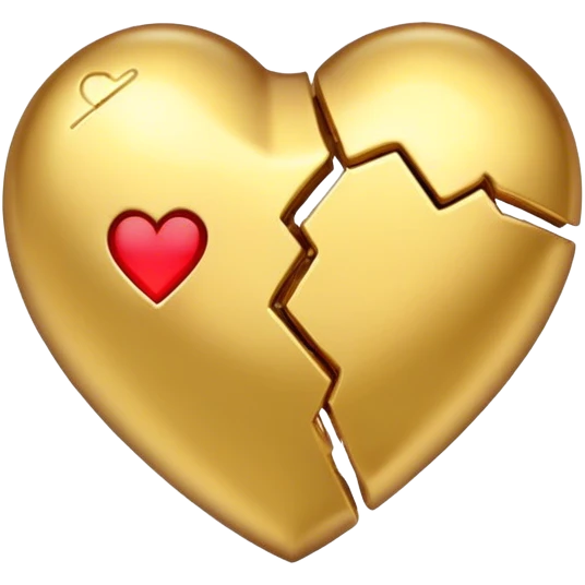 Broken heart gold emoji