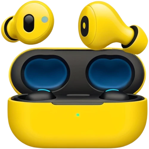 yellow wireless earbuds emoji