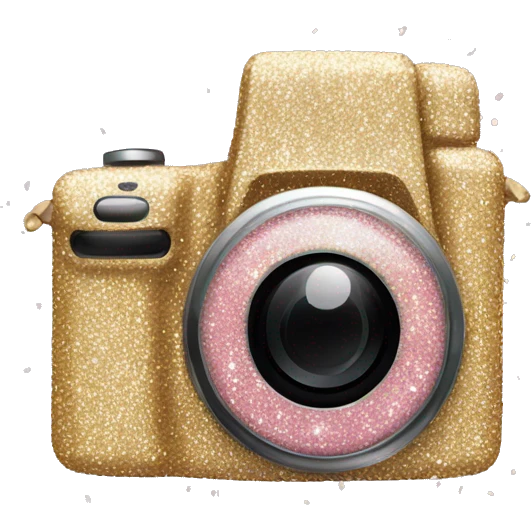 Camera with glitter emoji