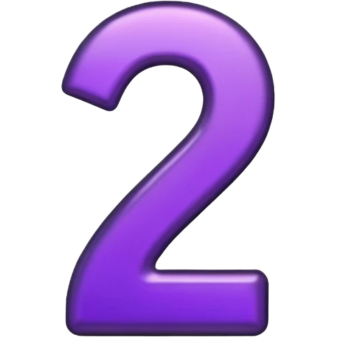 number 2 black and purple emoji