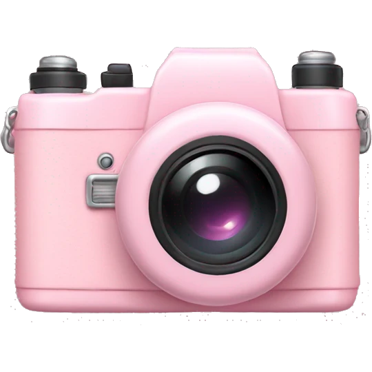 A cute pastel pink camera emoji