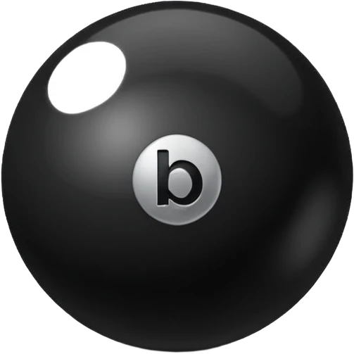 Black Ball with MB written on in the middle of it. Nothing else no holes or anything. emoji