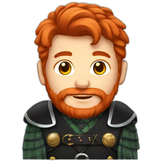 red haired man in kilt emoji