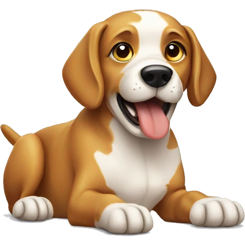 Dog with a bone emoji