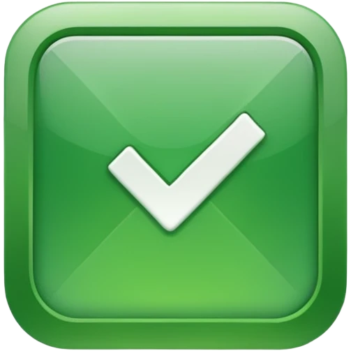 check mark button green square (ios style) emoji