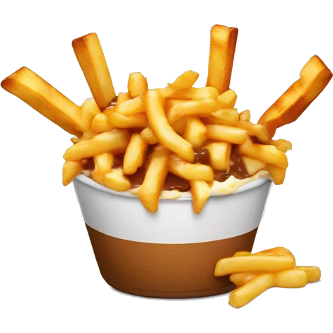Poutine qui mange une poutine emoji