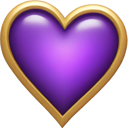Purple heart with shine emoji