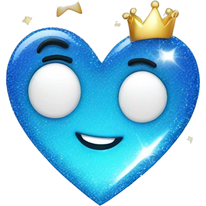 Blue heart with sparkle emoji
