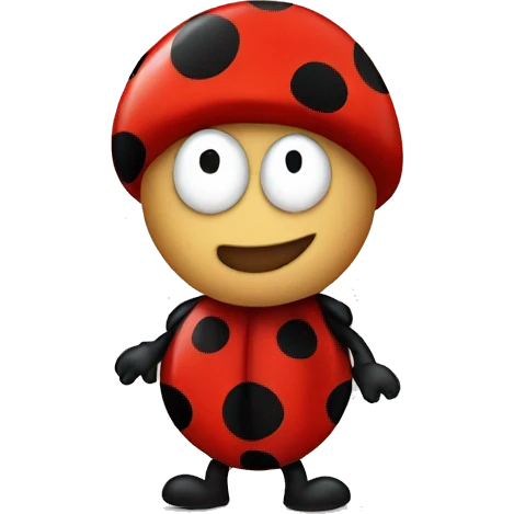 ladybug dressed as Where is Wally emoji