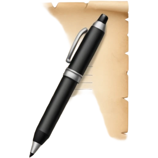 hand writing on a piece of paper emoji