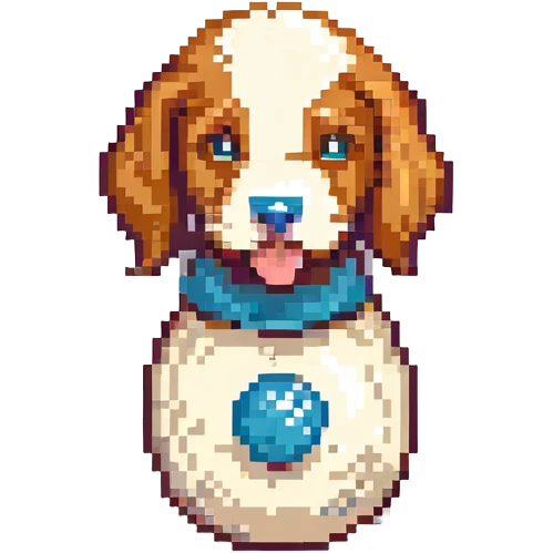 bowling skittle keel with puppy head on top emoji