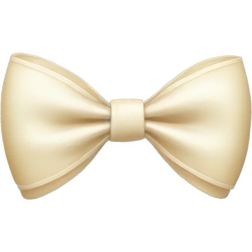Cream bow emoji