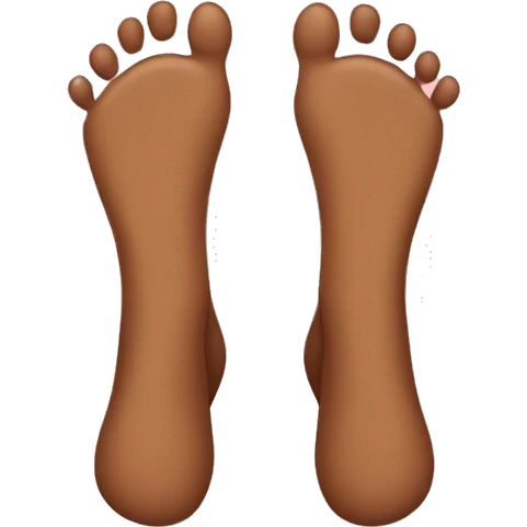 🤗 emoji but instead of hands they’re feet emoji