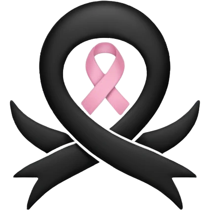 I want a black World Cancer Day logo emoji emoji