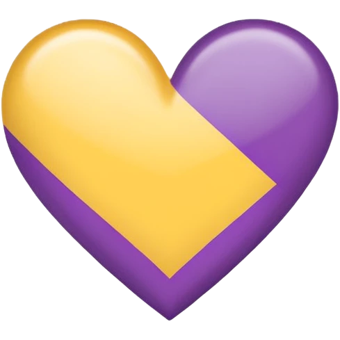 heart with nonbinary pride flag colors emoji