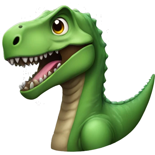 dino with dustier emoji
