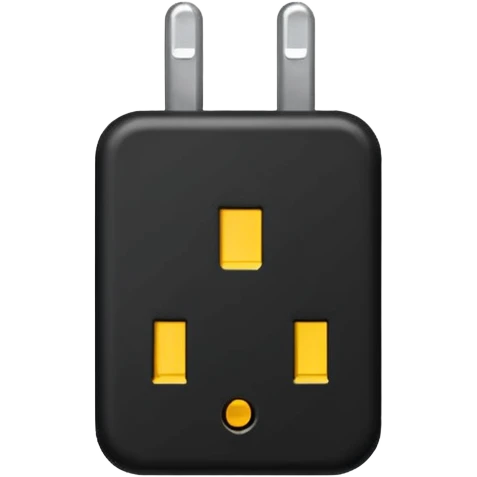 black electric plug emoji