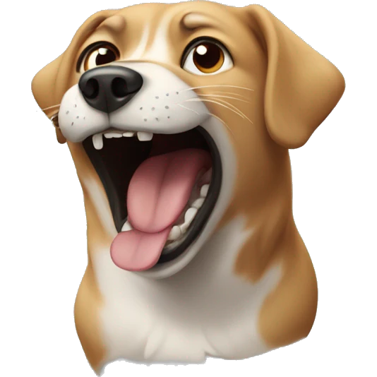 Dog screaming  emoji