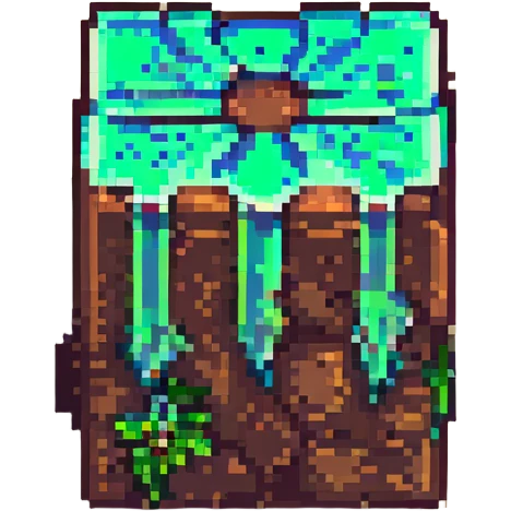 Minecraft dirt block, pixel art style, 3D isometric, brown and green, classic look emoji