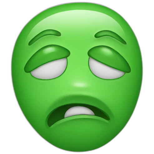 green dropping nose emoji