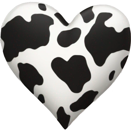 Cow print heart  emoji