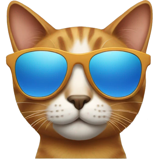 Cat with sunglasses emoji