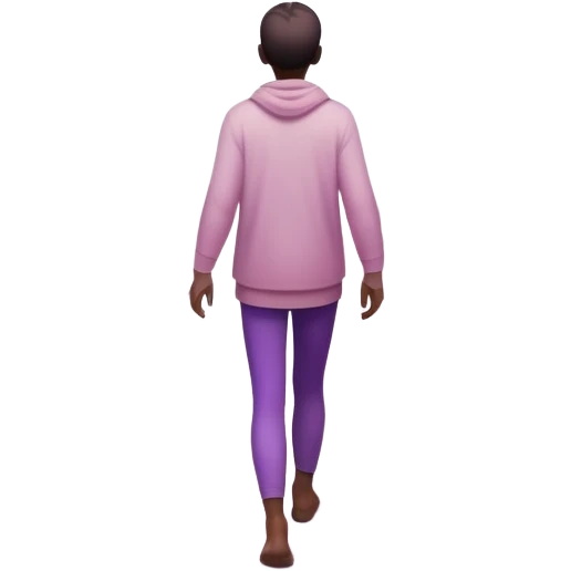 A small figure walks back across a foggy bridge, holding soft pink and purple orbs in each hand—symbolizing compassion and forgiveness. A gentle heart aura trails behind them, showing healing in motion. emoji
